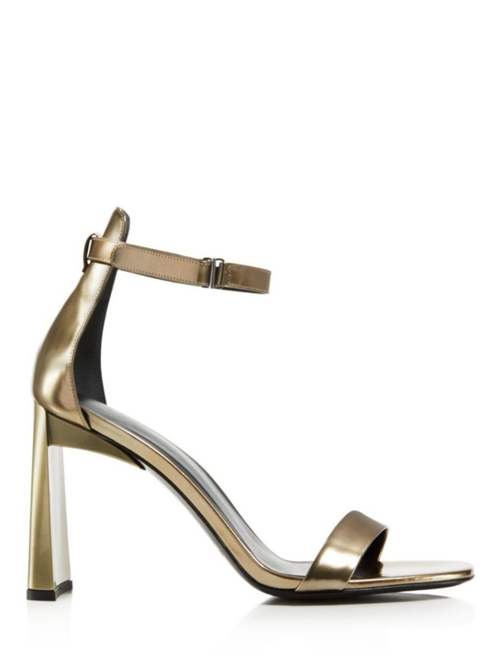 VIA SPIGA Womens Gold Heel Faxon Square Toe Buckle Leather Sandals 9.5 M - Picture 5 of 14